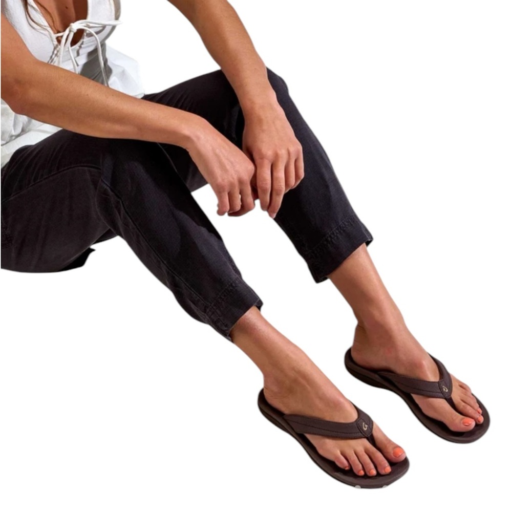 Olukai Women’s Brown Ohana Water-Friendly Flip Flop Sandals size 7 37